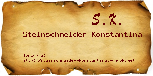 Steinschneider Konstantina névjegykártya